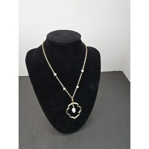 Khloe Collection Necklace Pendant Beaded Silver Nickle Free NWT